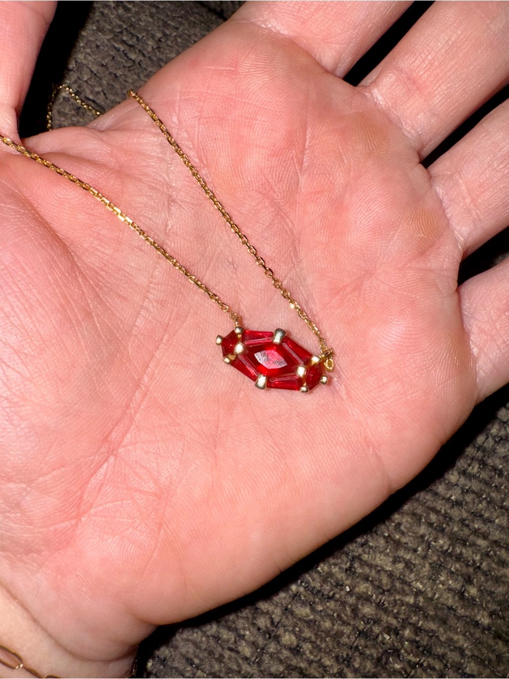Kendra Scott Red Crystal Pendant Necklace